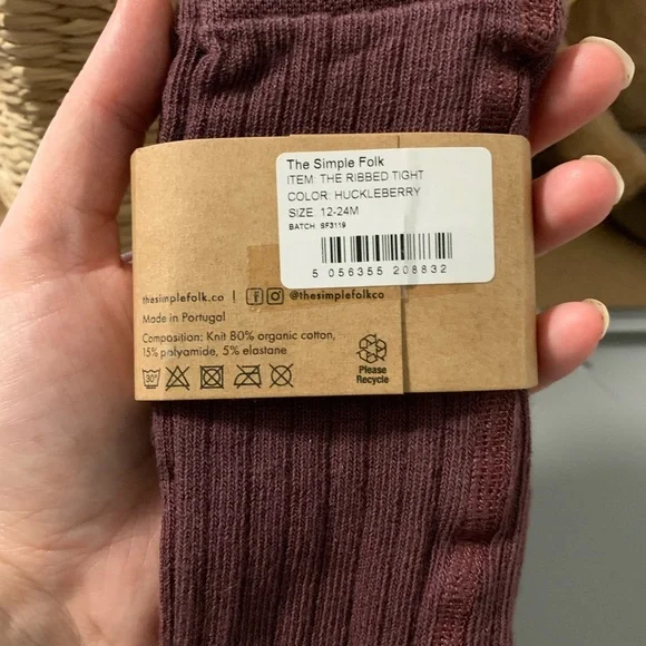 The Simple Folk baby ribbed tights 12-24m - Picture 4 of 4